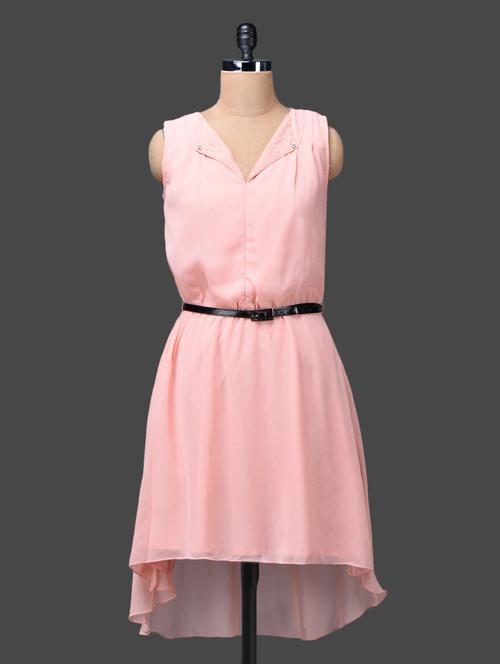 sleeveless solid high-low dress - 1105061 - Very Small Image - 1