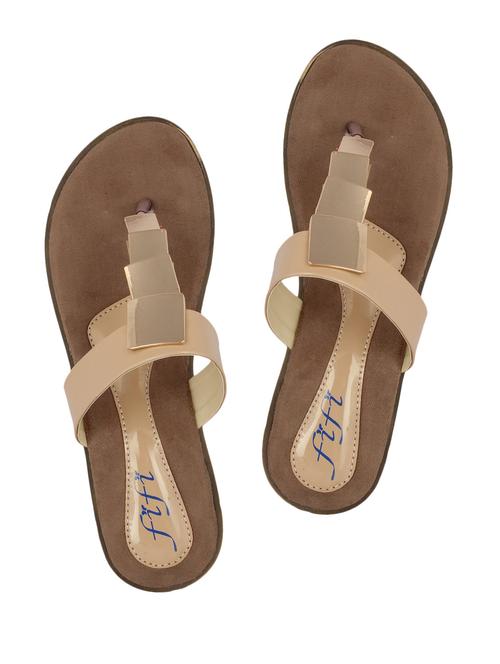 beige platform heel toe separator sandals - 1105208 - Very Small Image - 1
