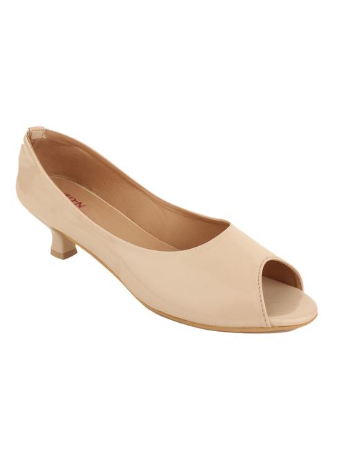 beige leatherette pumps - 11052923 - Very Small Image - 1