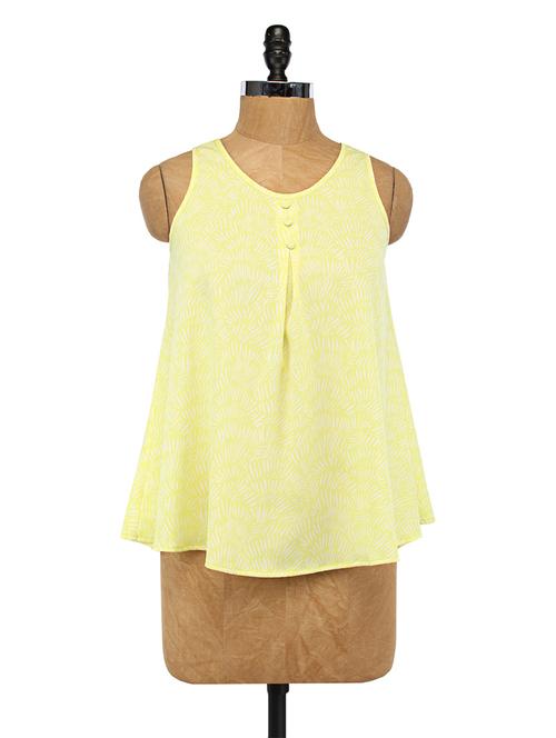 yellow printed sleeveless top - 1105399 - Very Small Image - 1