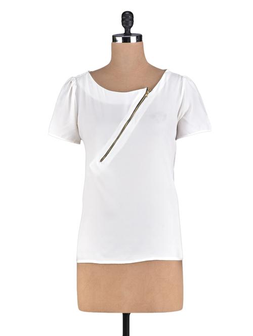 white diagonal zipper top - 1105843 - Very Small Image - 1