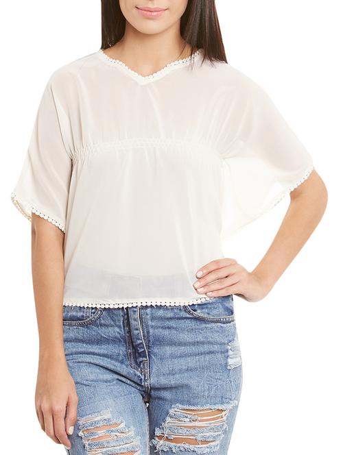 white cotton boxy top - 11062316 - Very Small Image - 1
