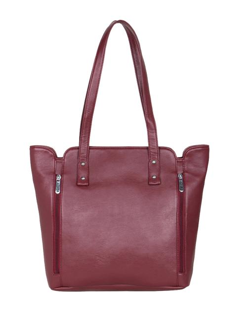 maroon leatherette (pu) handbag - 11062643 - Very Small Image - 1