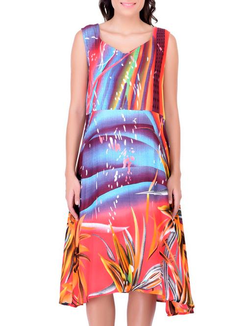 multi colored rayon dress - 11062869 - Very Small Image - 1