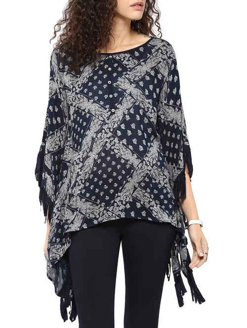 blue rayon kaftan - 11063125 - Very Small Image - 1