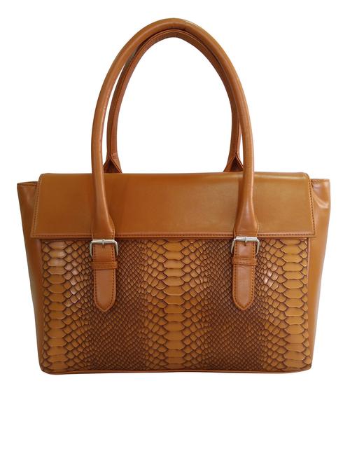 tan faux leather satchel - 11064726 - Very Small Image - 1