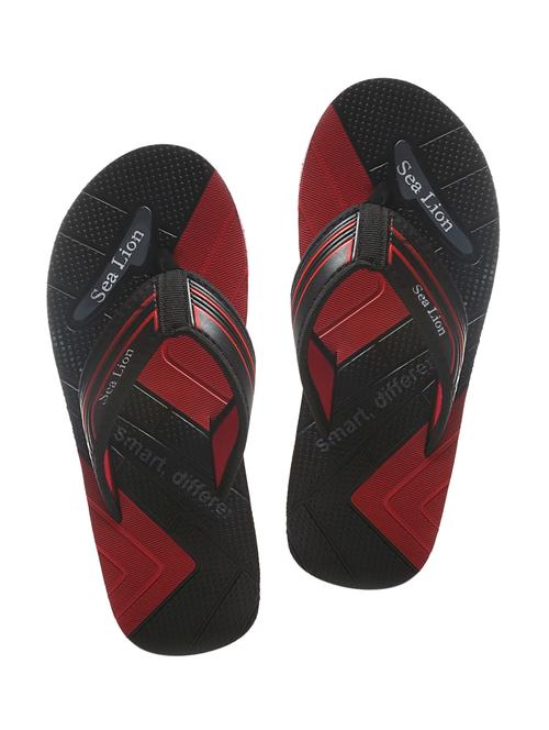 red rubber slippers, flip flops & sliders - 11065702 - Very Small Image - 1