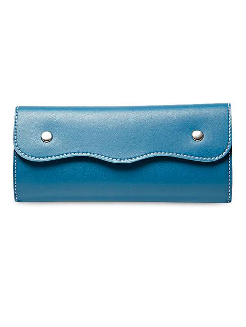 solid dark blue leatherette wallet - 1106617 - Very Small Image - 1