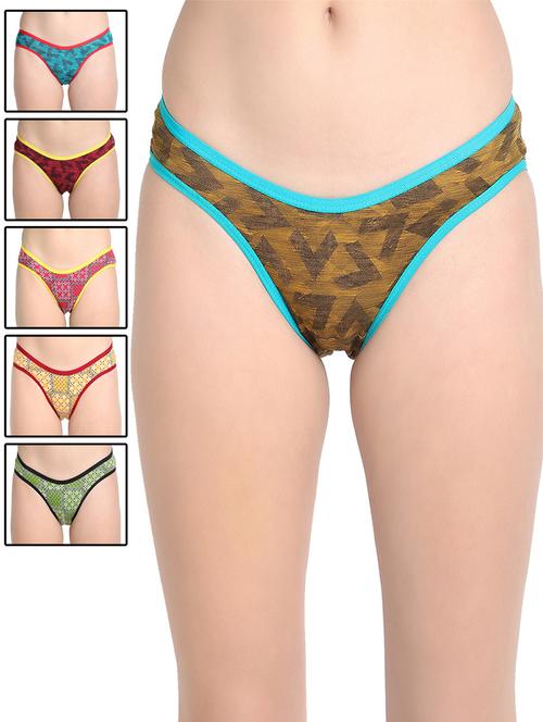 set of 5 multi colored panties - 11067096 - Very Small Image - 1
