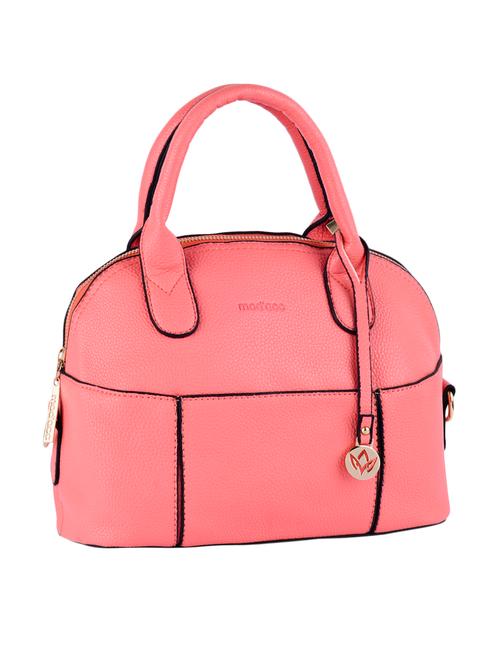 solid pink leatherette handbag - 1106718 - Very Small Image - 1