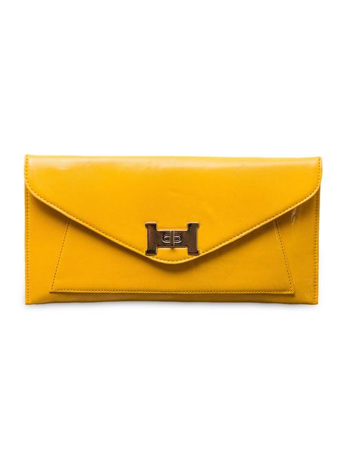 envelop inspired yellow glossy clutch - 1107041 - Very Small Image - 1