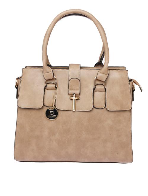 beige faux leather handbag - 11072214 - Very Small Image - 1