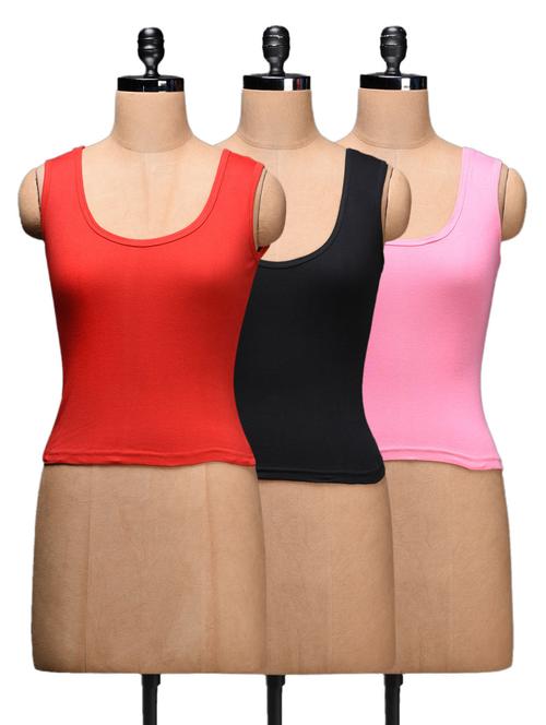 plain solid cotton tank tops (pack of 3) - 1107729 - Very Small Image - 1