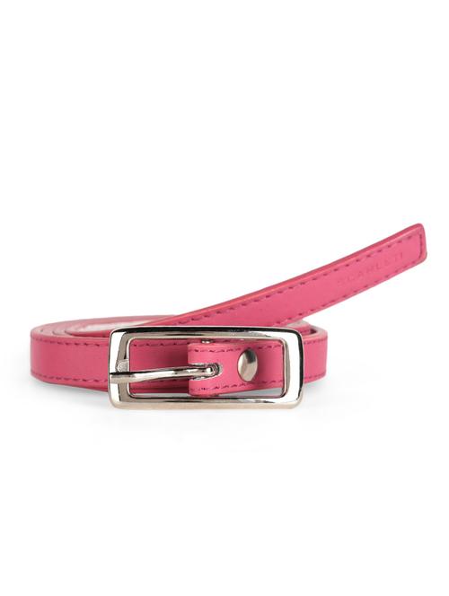 plain solid pink leatherette belt - 1108058 - Very Small Image - 1