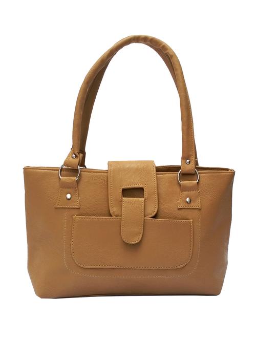 gold leatherette (pu) handbag - 11080709 - Very Small Image - 1