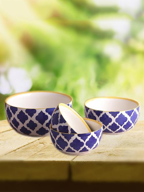 vareesha hand crafted ceramic bowls set of four - 11081701 - Very Small Image - 1