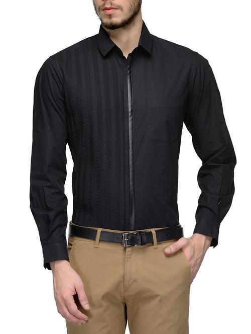 black cotton casual shirt - 11082096 - Very Small Image - 1