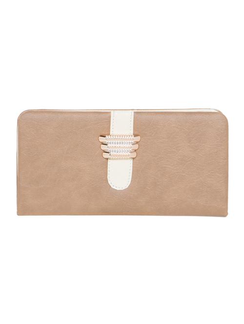beige leatherette clutch - 11100410 - Very Small Image - 1