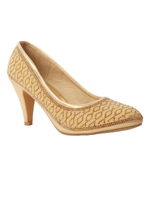 gold leatherette pumps - 11100720 - Very Small Image - 1