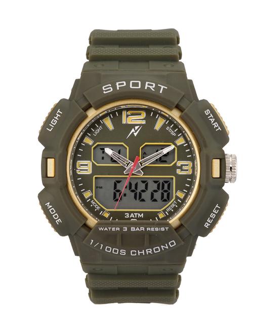 yepme men's analog digital watch - green/yellow - 11101988 - Very Small Image - 1