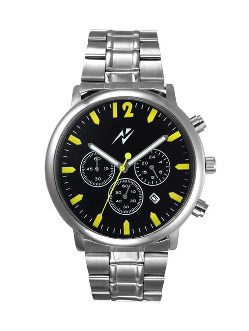 yepme men's chronograph watch - black/silver - 11102064 - Very Small Image - 1