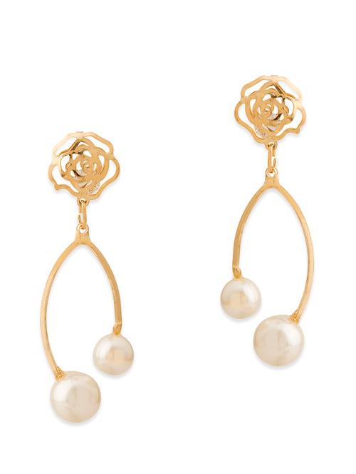 gold metal earring - 11102543 - Very Small Image - 1