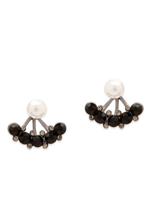 silver, black metal earring - 11102589 - Very Small Image - 1