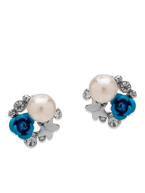 silver, blue metal earring - 11102605 - Very Small Image - 1