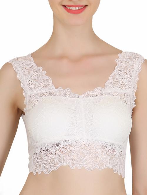 white nylon lette bra - 11103824 - Very Small Image - 1