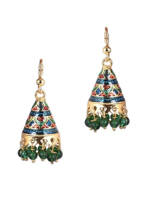 multicolored ethnic jhumkis - 1110594 - Very Small Image - 1