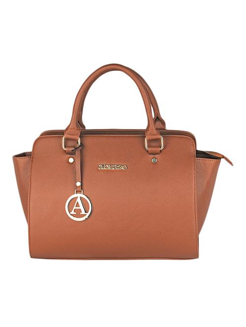 tan leatherette structured handbag - 11107089 - Very Small Image - 1