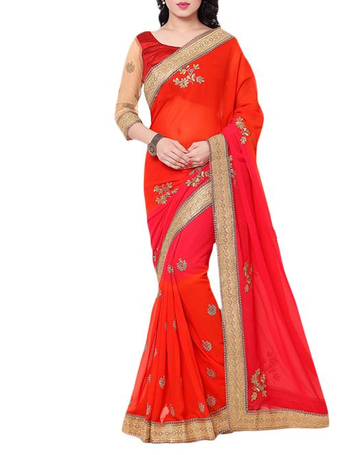 multicolor georgette saree - 11111469 - Very Small Image - 1