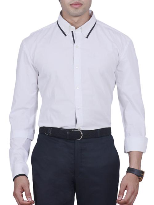white cotton casual shirt - 11112151 - Very Small Image - 1