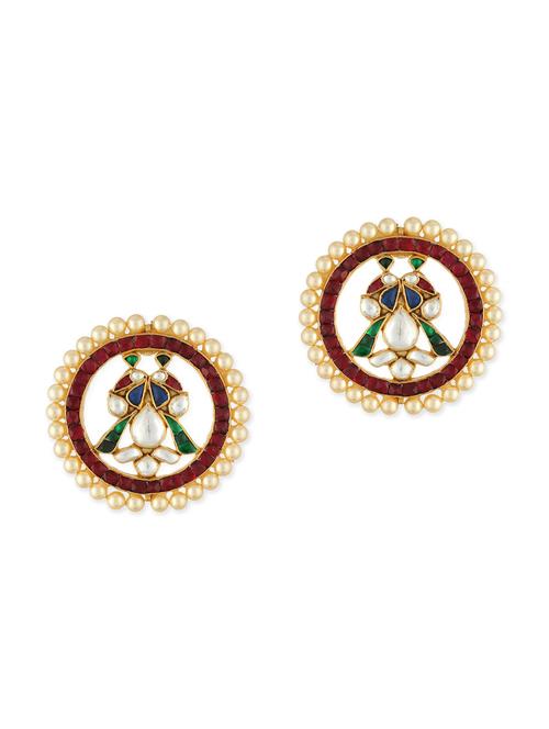 multi colored metal studs earrings - 11113144 - Very Small Image - 1