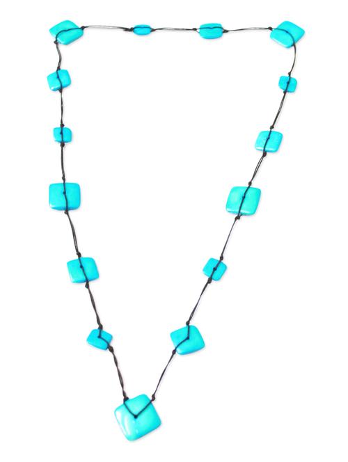 blue brass short necklace - 11114759 - Very Small Image - 1