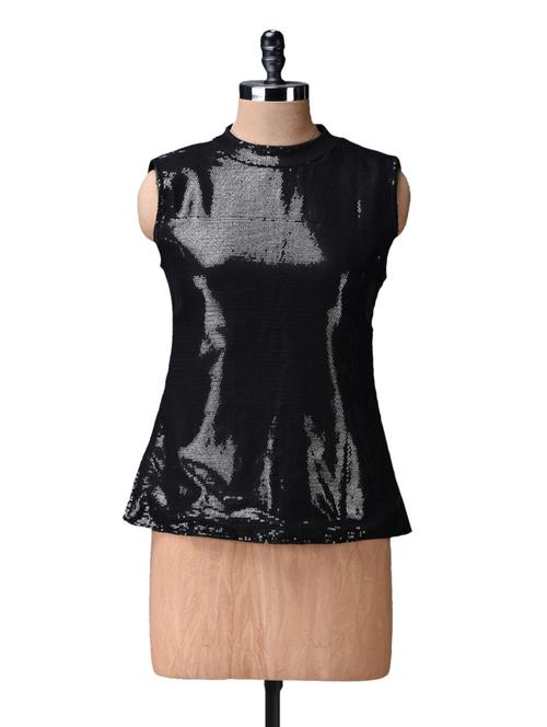 black sequined open back top - 1111896 - Very Small Image - 1