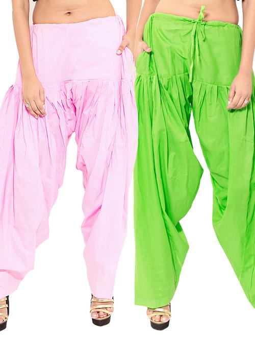 multi colored cotton combo salwars - 11119986 - Very Small Image - 1