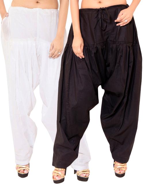 multi colored cotton patiyala salwar combo - 11120041 - Very Small Image - 1