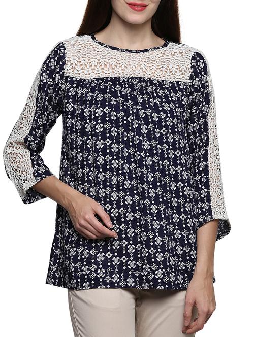 dark blue cotton top - 11121556 - Very Small Image - 1