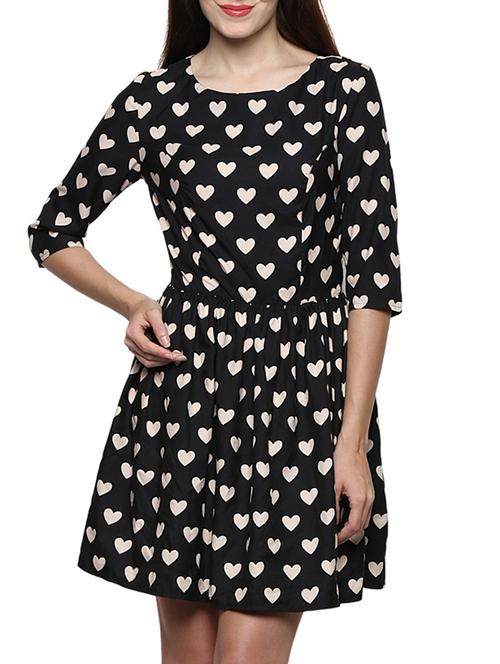 black printed chiffon dress - 11122666 - Very Small Image - 1