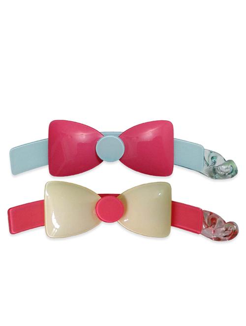 shreya collection combo of 2 multicolour designer banana hair clips - 11122918 - Very Small Image - 1