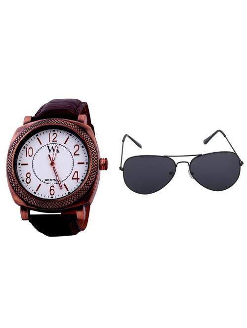 combo analog watch and sunglass combo - 11123113 - Very Small Image - 1