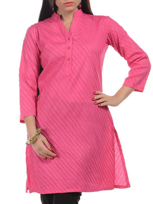 pink cotton kurta - 11123321 - Very Small Image - 1