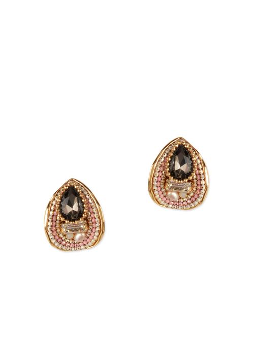 pink metal studs earrings - 11124203 - Very Small Image - 1