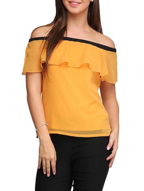 off shoulder ruffle top - 11126349 - Very Small Image - 1