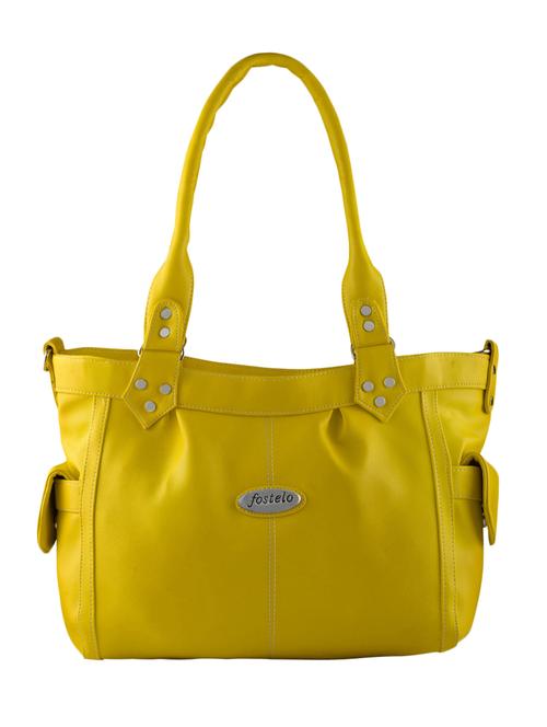 yellow leatherette handbag - 11137447 - Very Small Image - 1