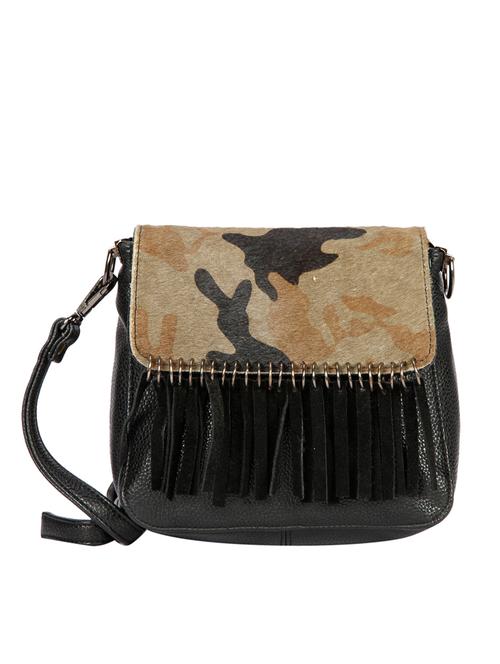 black leatherette  sling bag - 11140933 - Very Small Image - 1