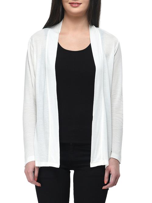 white crepe shrug - 11141666 - Very Small Image - 1