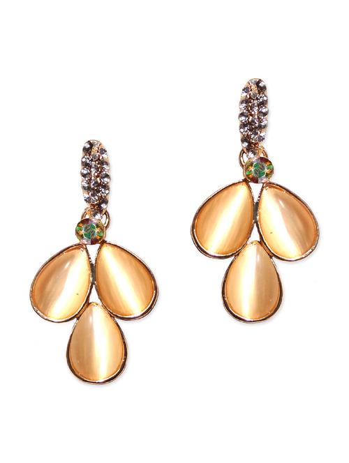 yellow metal drop earrings - 11143295 - Very Small Image - 1