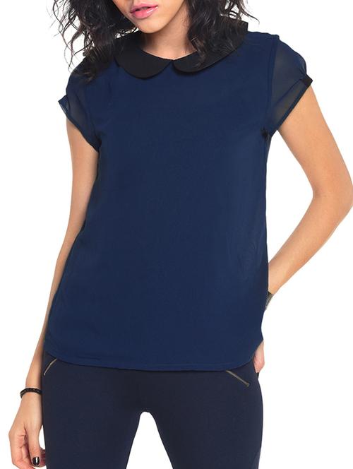 women's straight collared top - 11145223 - Very Small Image - 1
